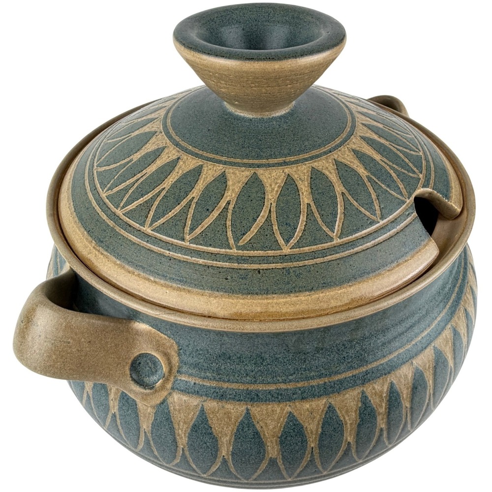 Todd Jeffreys 1987 Studio Pottery Stoneware Lidded Tureen Blue Signed